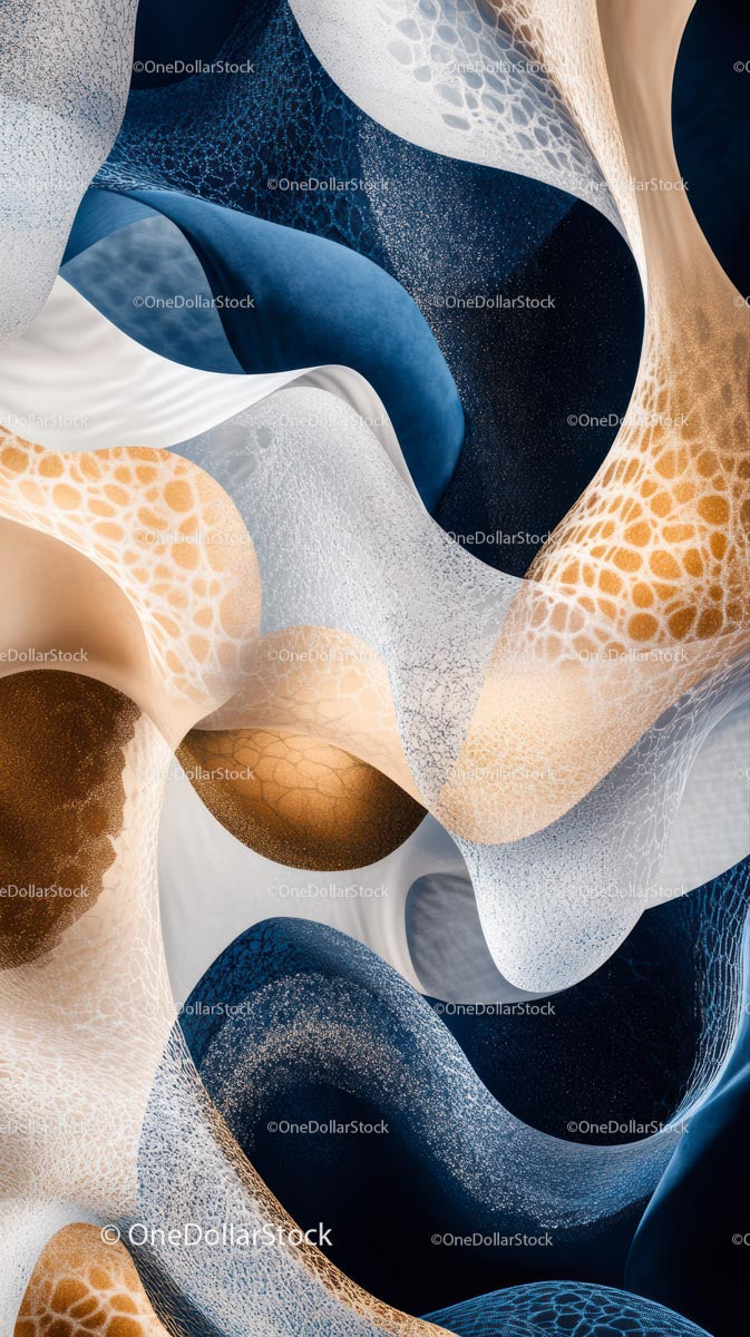 Abstract Fluid Shapes with Vibrant Colors in Modern Art Style