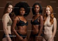 Diverse women embracing natural beauty in lingerie