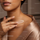 Close-up of Woman Applying Moisturizer on Neck for Smooth Skin