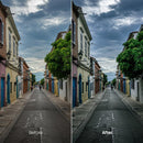 Before and after Street Reportage LUT Pack effect