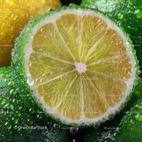 Fresh Lime Slice Close-Up with Juicy Interior and Bright Colors