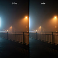 Before and after Movie Set LUT Pack effect