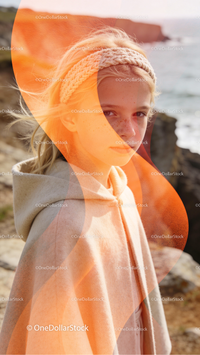Before and after Orange Bands Photo Overlays effect