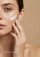 Young Woman Applying Face Cream for Natural Skincare Routine