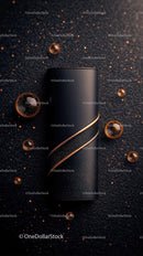 Elegant Black Perfume Bottle for Luxury Fragrance Advertising