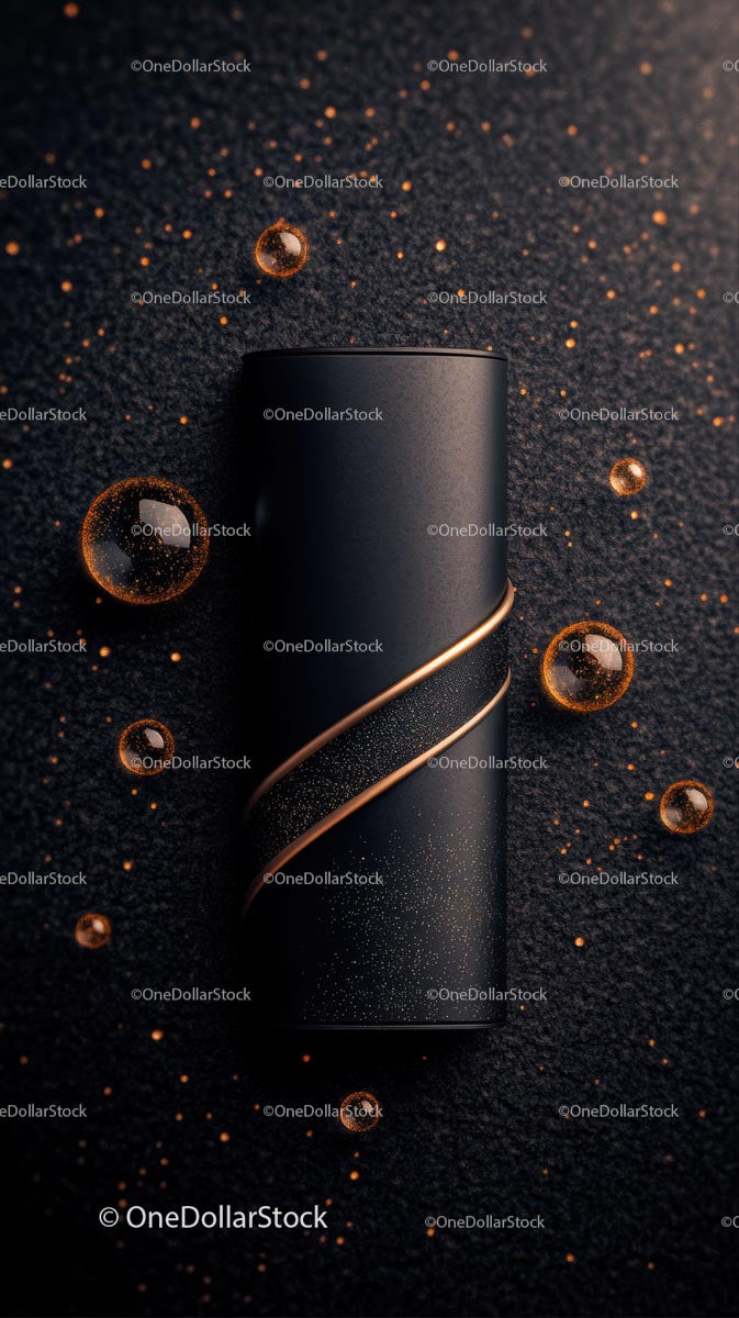 Elegant Black Perfume Bottle for Luxury Fragrance Advertising