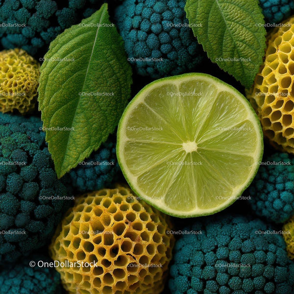 Świeża limonka i kolorowe warzywa - kompozycja