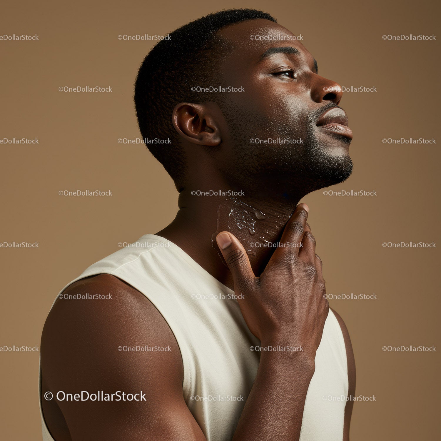 Portrait of a Man Applying Skincare Cream for Healthy Skin