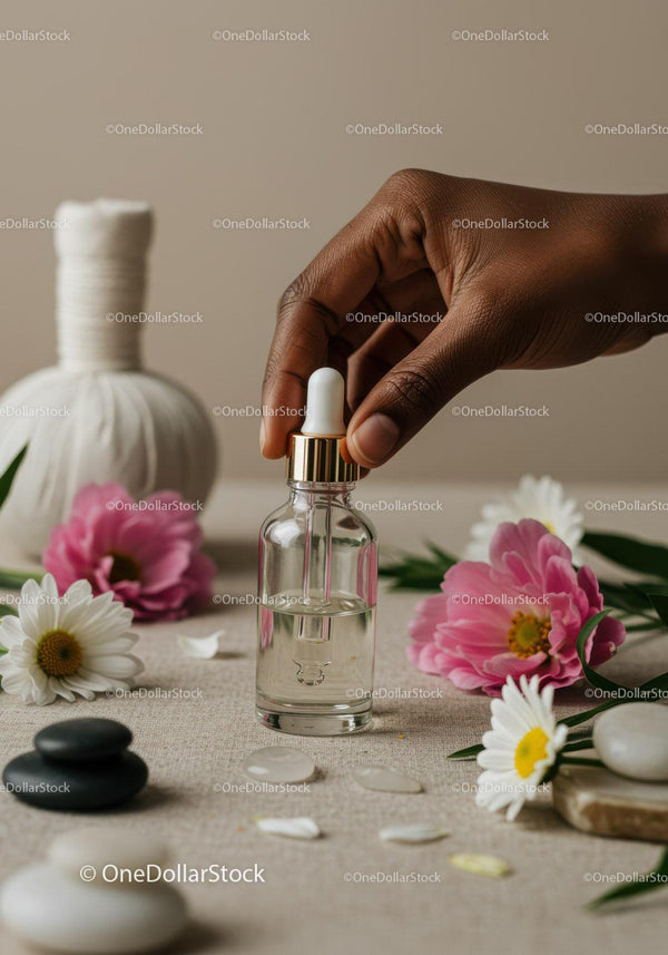 Holistic Wellness with Aromatherapy and Natural Skincare JPG Mockup Image