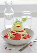 Fresh fennel and grapefruit salad with pomegranate seeds