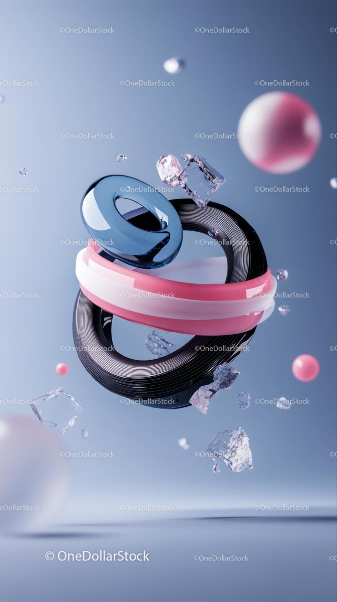 Elegant Glass and Silicone Bangles with Floating Ice Cubes