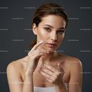 Elegant Woman with Flawless Skin and Natural Makeup