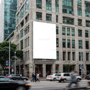 Blank Advertising Billboard on Modern City Office Building