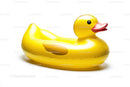 Yellow Rubber Duck in Floating Pool Toy for Summer Fun