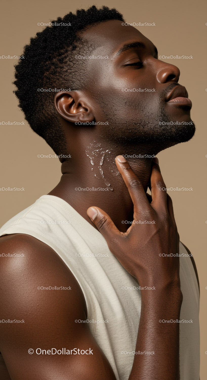 Male Beauty Portrait with Confident Expression and Smooth Skin