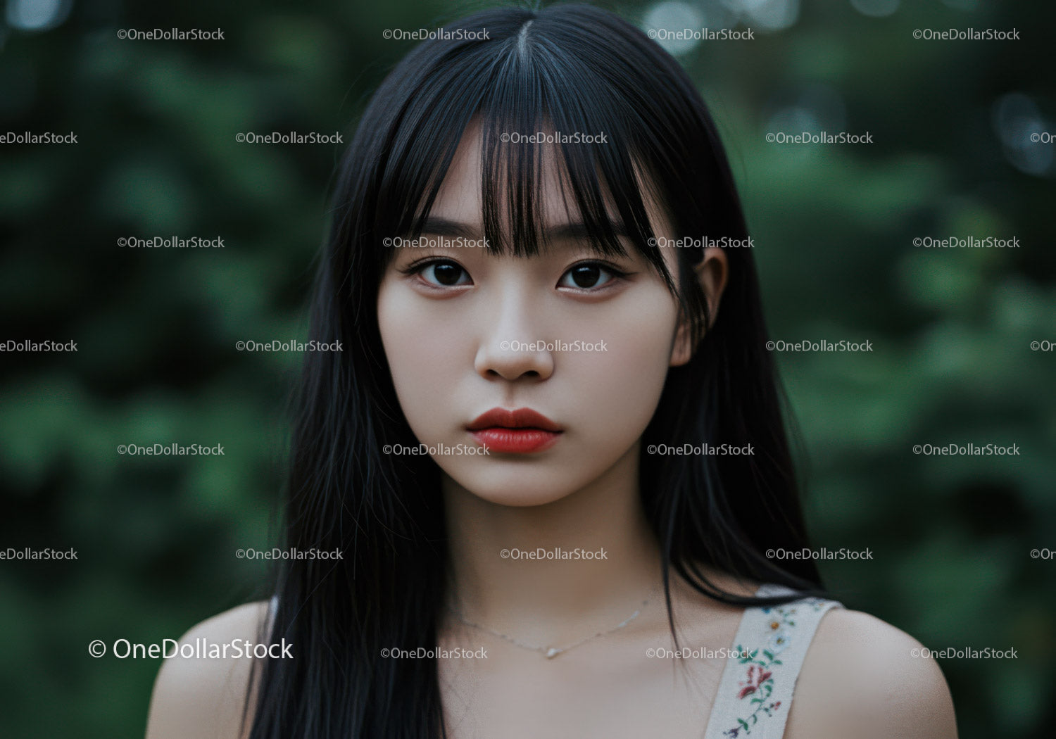 Elegancki portret młodej kobiety z ciemnymi włosami i łagodnym wyrazem twarzy