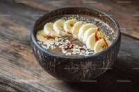 Delicious Vegan Smoothie Bowl with Bananas and Chia Seeds