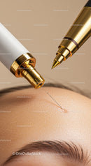 Close-up of Cosmetic Injection Device Performing Facial Treatment