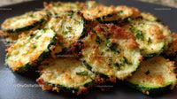 Crispy Green Zucchini Chips with Golden Brown Edges for Healthy Snacking