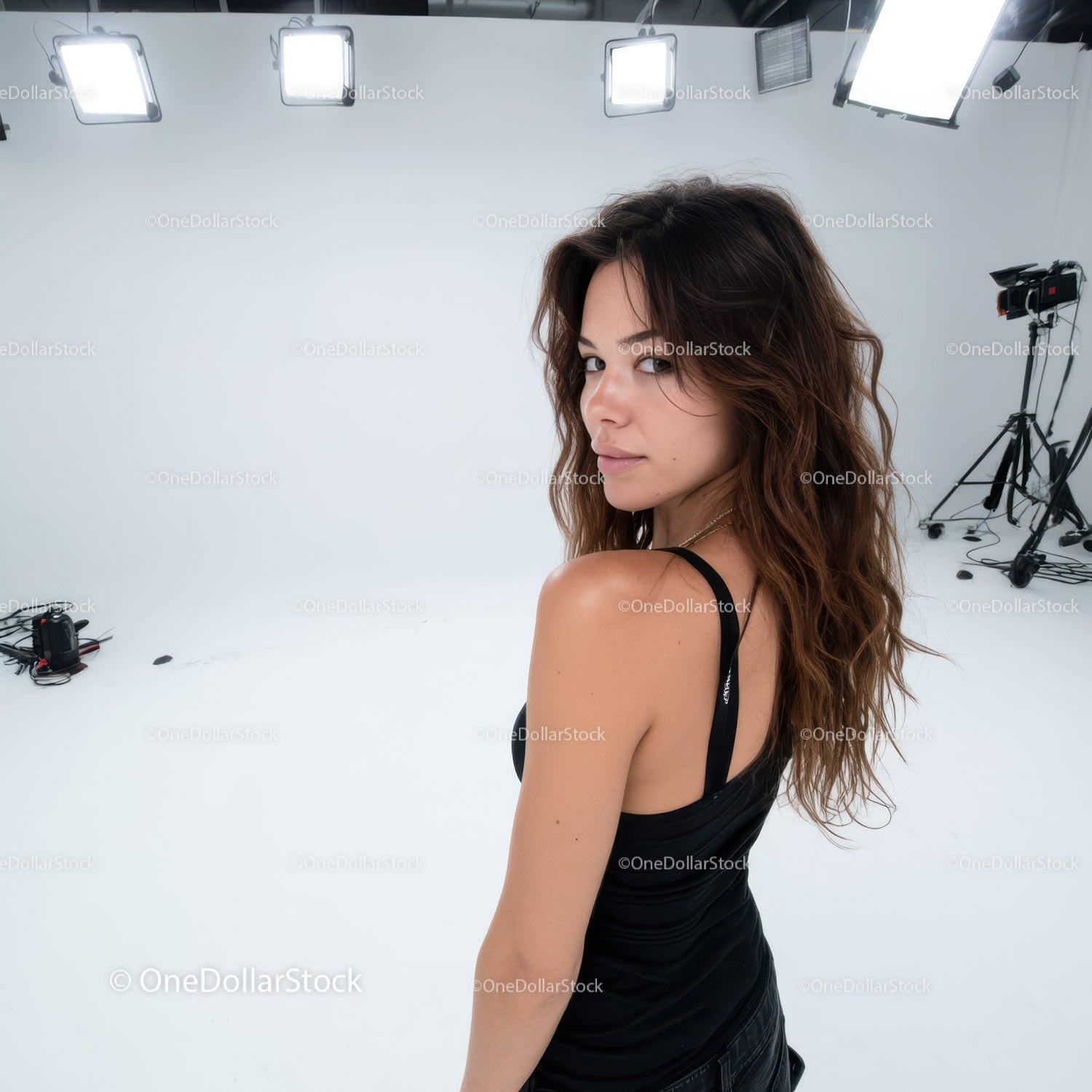 Portrait of a Confident Young Woman in a Studio Setting