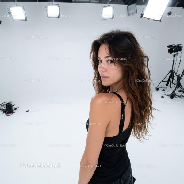 Portrait of a Confident Young Woman in a Studio Setting