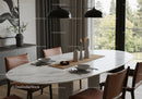 Elegant Modern Dining Room with Marble Table and Candle Decor