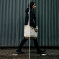 Before and after Calm LUT Pack effect