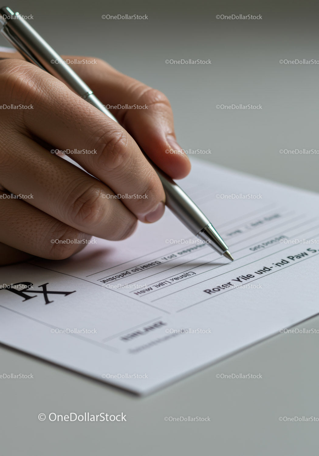 Close-up of hand signing a cheque in a professional setting