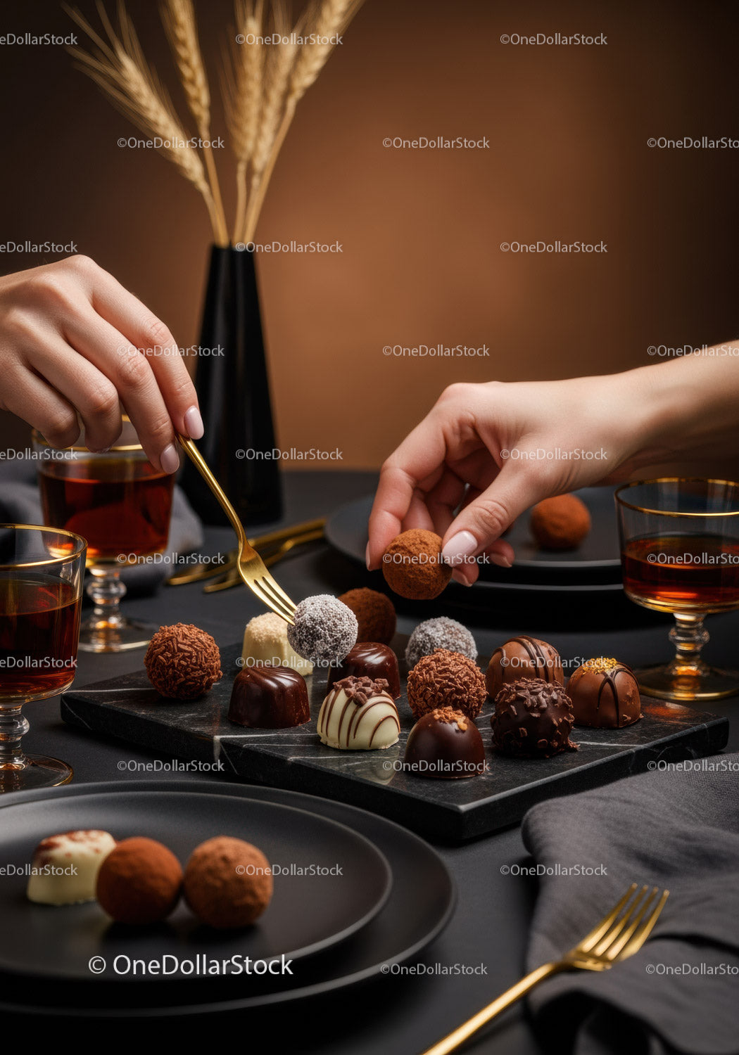 Luxury Assorted Chocolates and Gourmet Dessert Platter for Celebrations