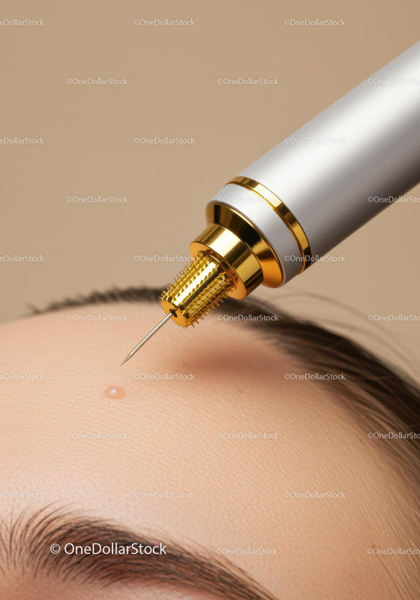 Zbliżenie na dermatologiczne leczenie skóry za pomocą zaawansowanego urządzenia kosmetycznego
