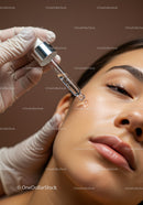 Woman Receiving Facial Serum Application for Healthy Glowing Skin