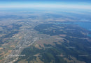 Aerial View of Urban and Natural Landscape with Lakes and Forests