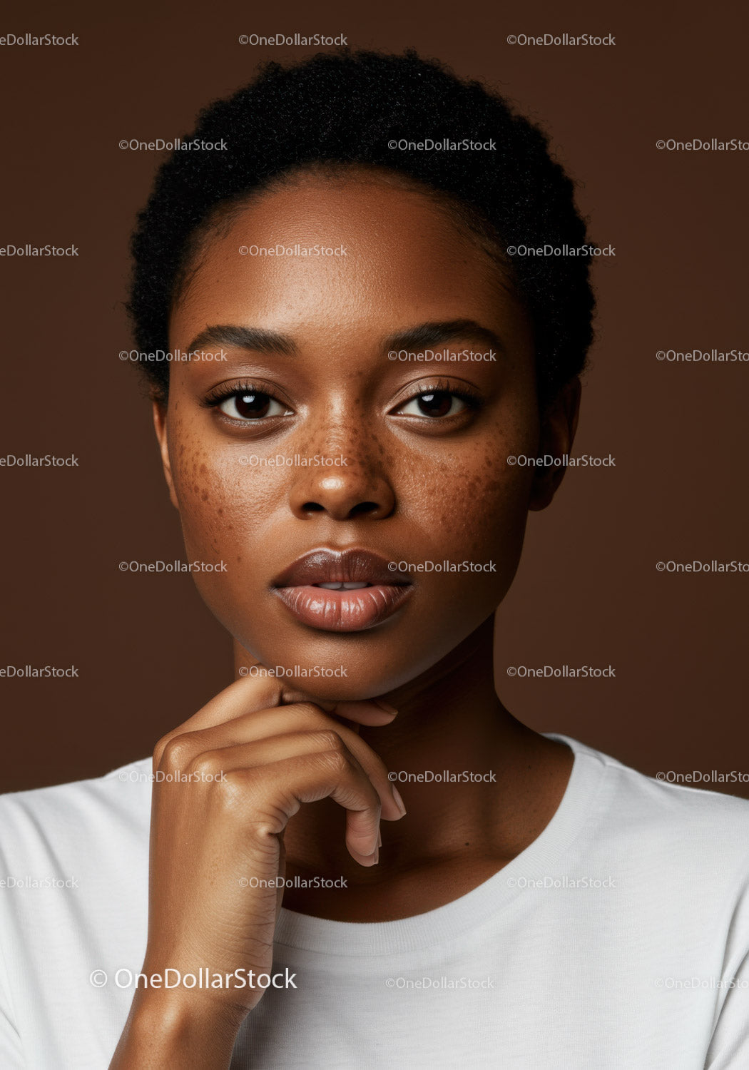 Elegancki portret Afroamerykanki o pięknej skórze