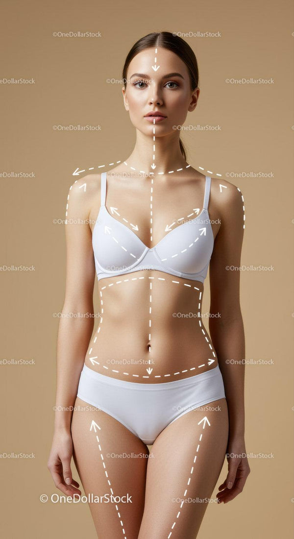 Female Body Silhouette and Posture Analysis in Professional Stock Photography
