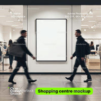 editable PSD mockup for Shopping centre