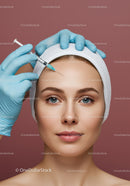 Professional Woman Receiving Facial Injection for Skin Rejuvenation