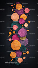 Colorful Paper Circle Composition for Artistic Backgrounds