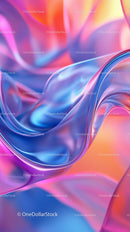 Vibrant Abstract Fluid Art with Glossy Swirls