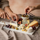 Elegant Cheese Platter with Grapes and Figs for Gourmet Kitchen Decor
