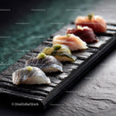 Assorted Sushi Sashimi Platter with Fresh Fish and Wasabi