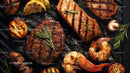 Grilled Steak and Shrimp with Cherry Tomatoes and Herbs