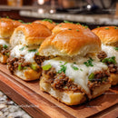 Gourmet Meat and Cheese Sliders with Fresh Herbs in Mini Buns