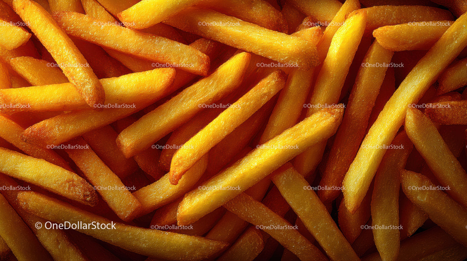 Golden French Fries Crispy Fast Food Snack for Appetizers