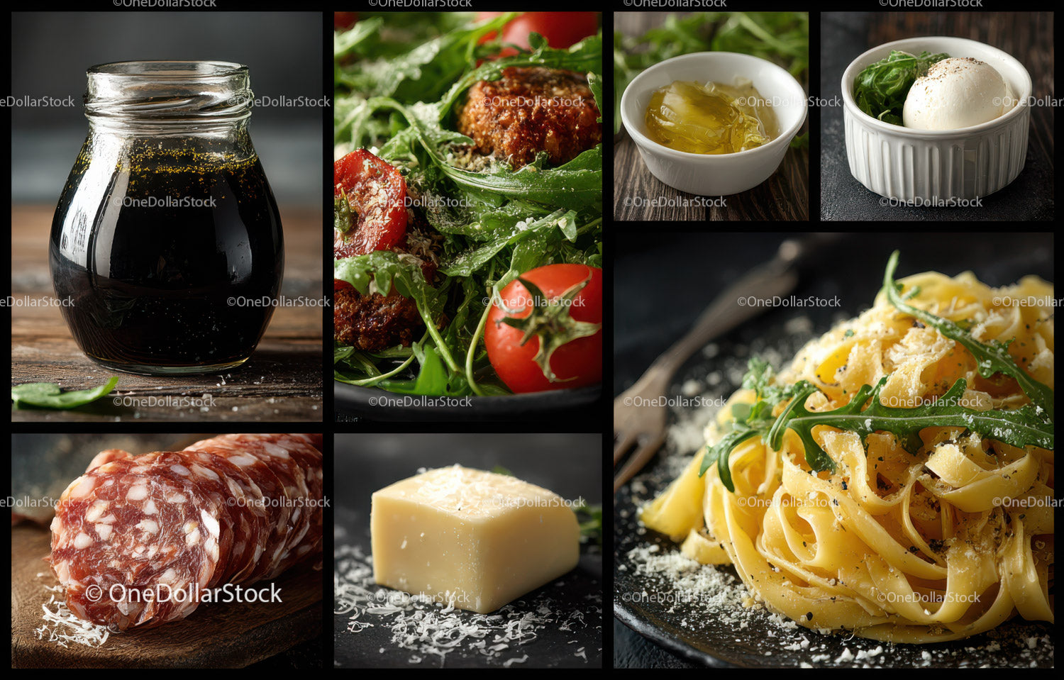 Fresh Italian Pasta with Rocket and Parmesan Cheese