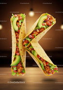 Wraps Filled with Chicken Avocado and Fresh Vegetables