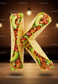 Wraps Filled with Chicken Avocado and Fresh Vegetables