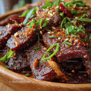 Juicy Grilled Pork Ribs with Barbecue Sauce and Crispy Edges