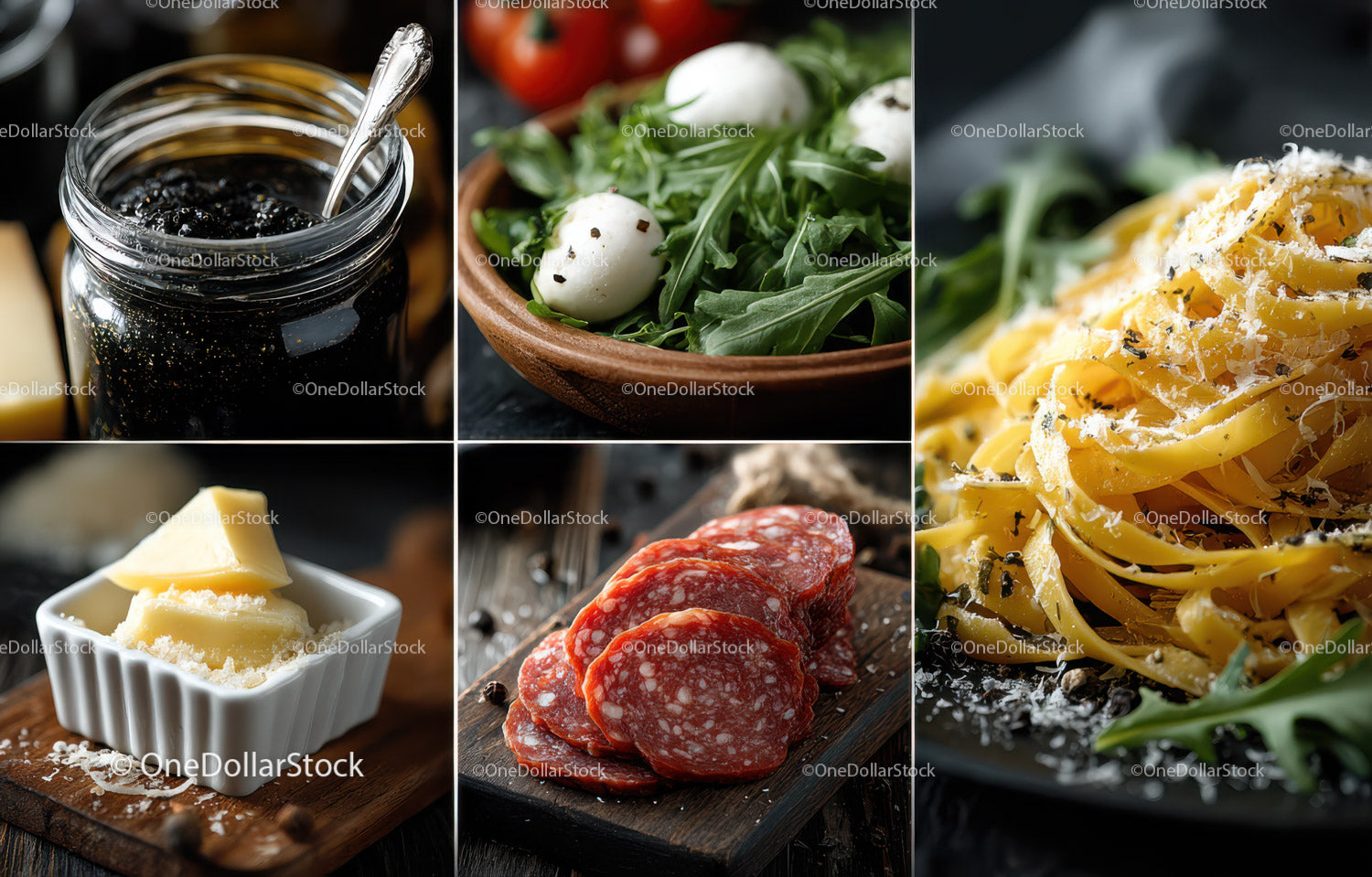 Fresh Food Ingredients for Delicious Pasta and Gourmet Meals
