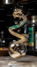 Decorative Doughnut Twisting with Sugar and Spices in Motion
