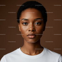 Portrait of a Young Black Woman with Natural Beauty and Confident Expression